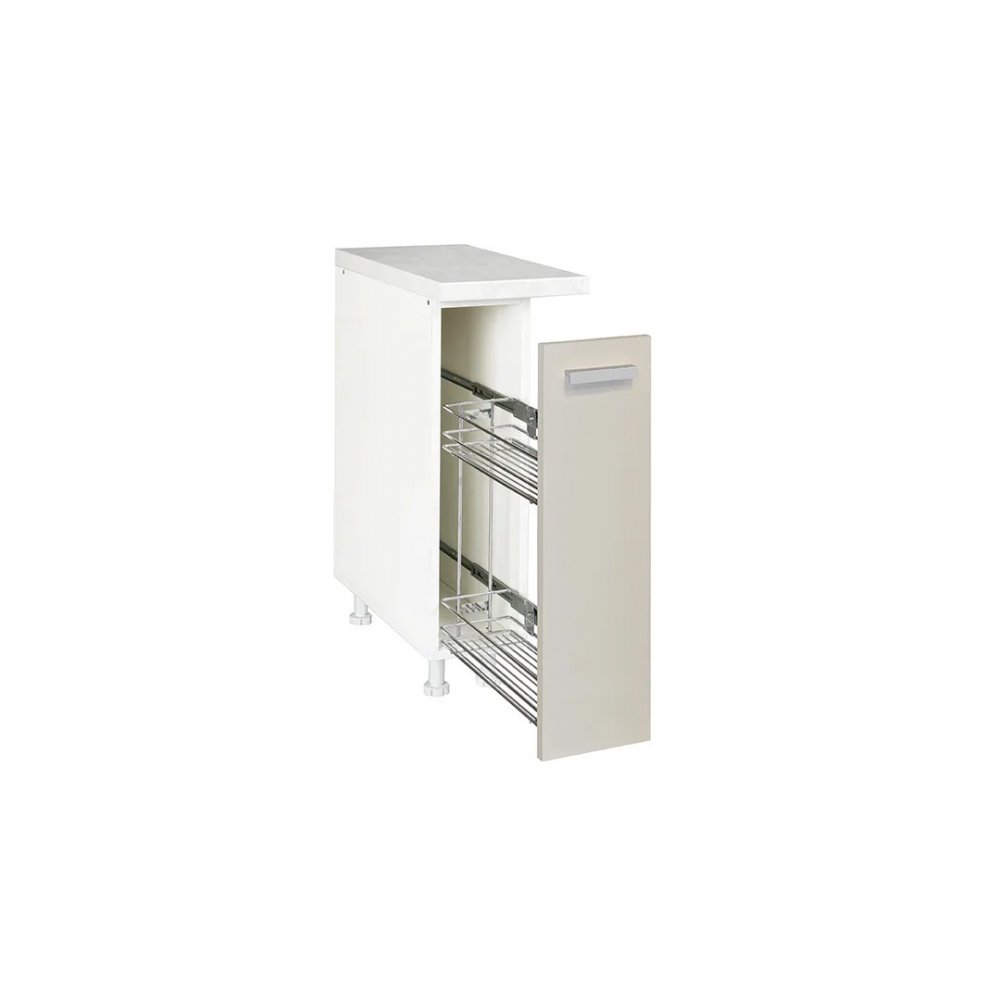 Κάτω συρτάρι αποθήκευσης "ΙΝ" σε χρώμα της άμμου ματ 20x60x85