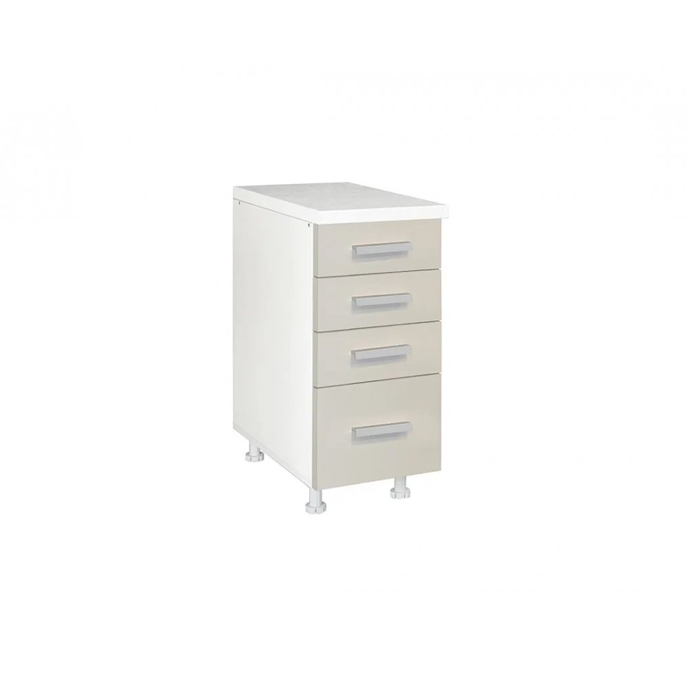 Συρταριέρα κουζίνας "ΙΝ" σε χρώμα της άμμου ματ 40x60x85