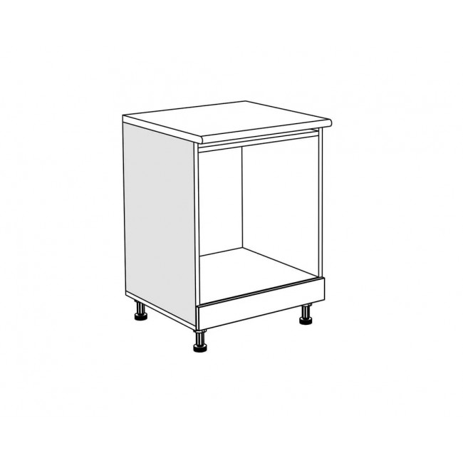 Κάτω ντουλάπι κουζίνας "ΙΝ" για ενσωματωμένο φούρνο σε χρώμα άμμου ματ 60x60x85