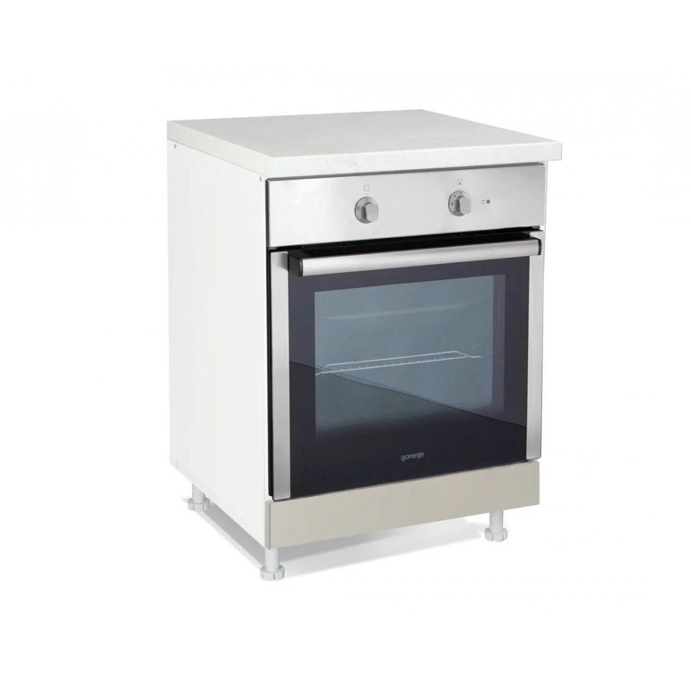 Κάτω ντουλάπι κουζίνας "ΙΝ" για ενσωματωμένο φούρνο σε χρώμα άμμου ματ 60x60x85