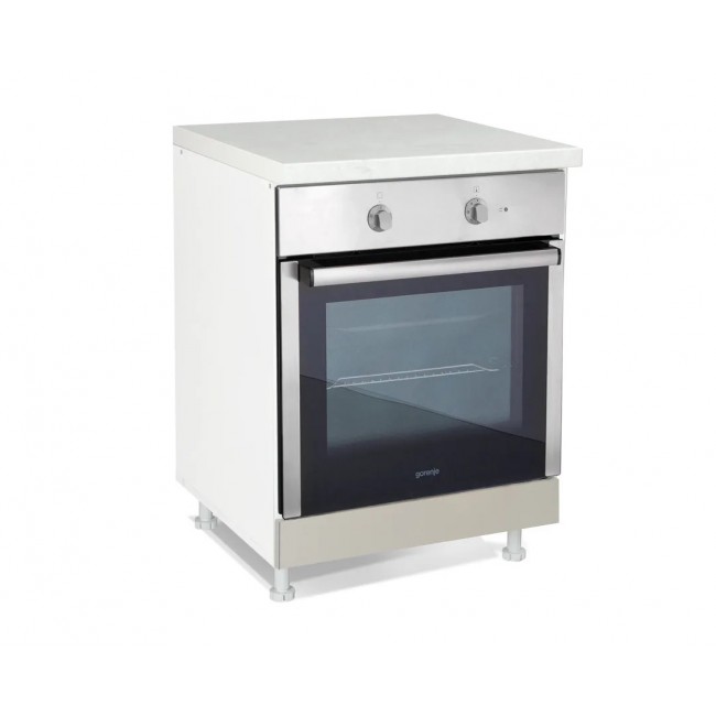 Κάτω ντουλάπι κουζίνας "ΙΝ" για ενσωματωμένο φούρνο σε χρώμα άμμου ματ 60x60x85