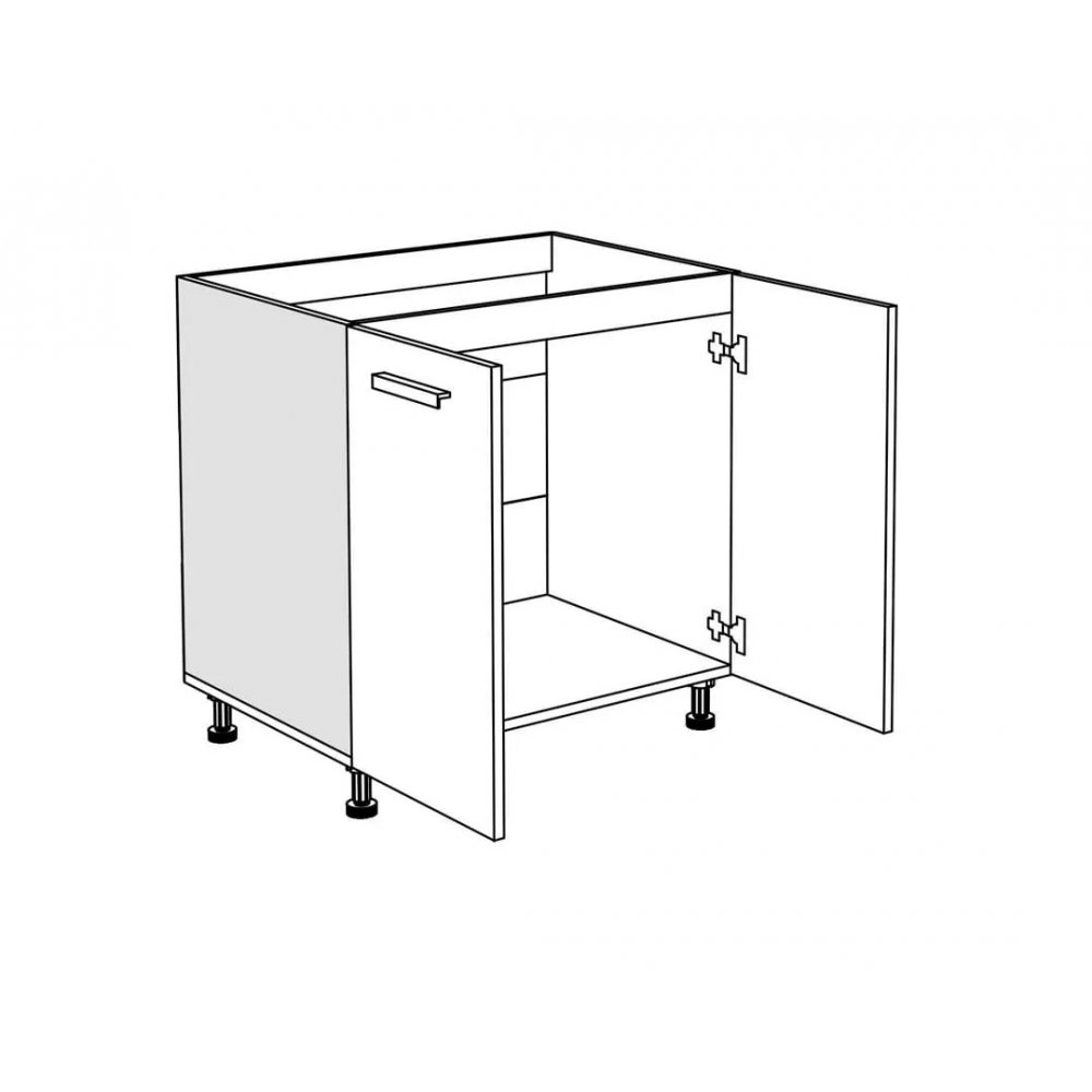 Nτουλάπι νεροχύτη "ΙΝ" σε χρώμα της άμμου ματ 80x55x82