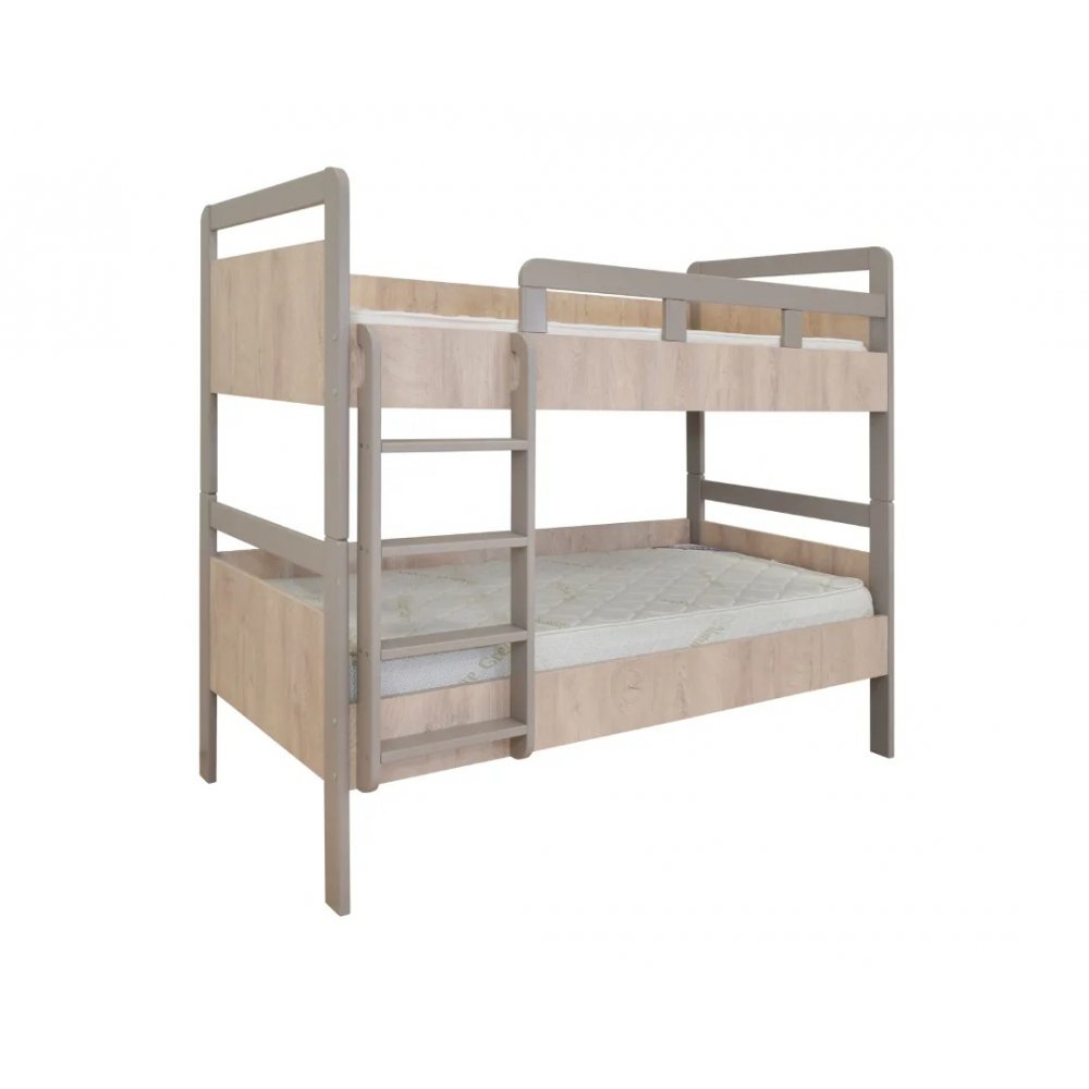 Κουκέτα παιδική "KINDER" στο χρώμα δρυς/πούρου 207x97x176