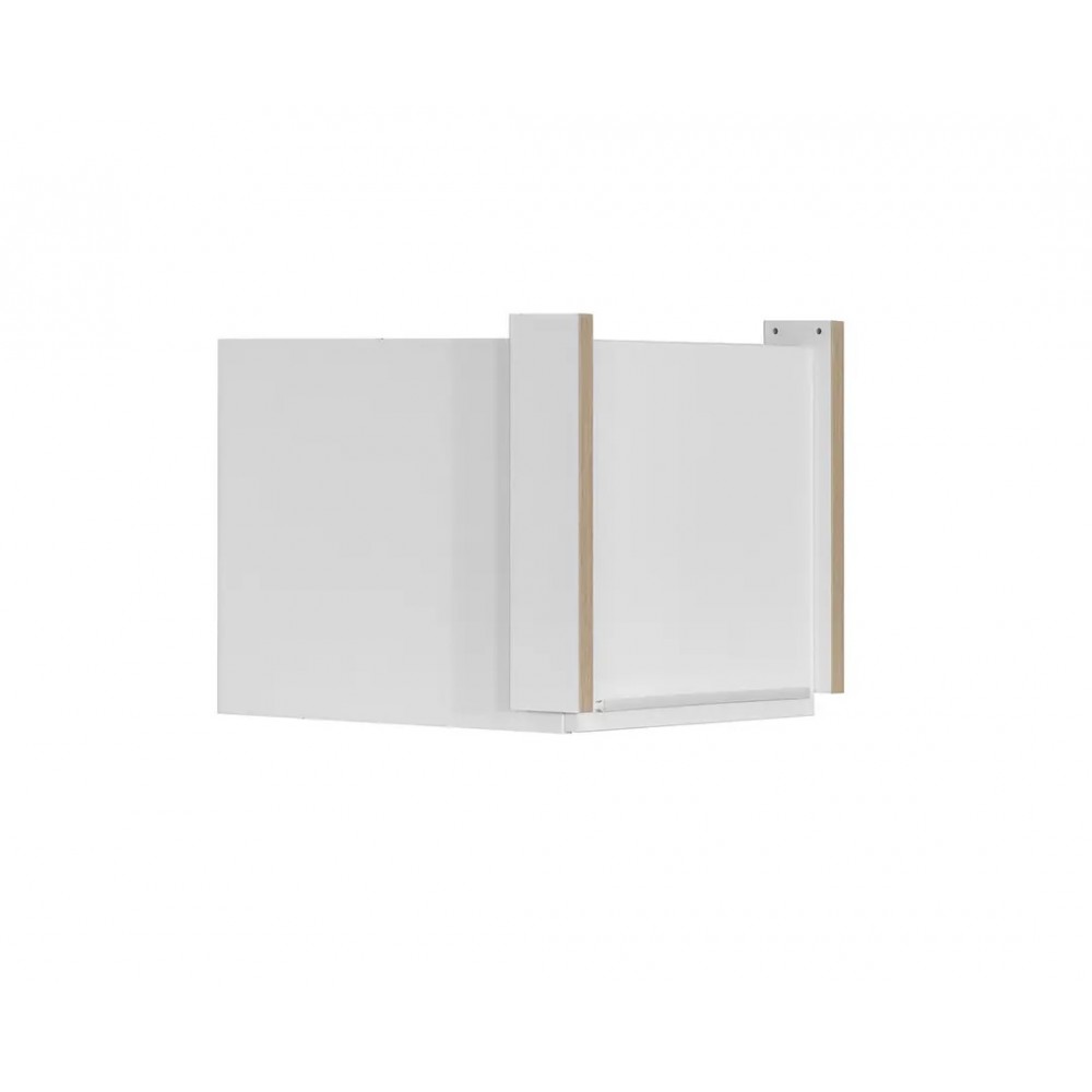 Πατάρι ντουλάπας "KALIOPA 1V" σε χρώμα λευκό/δρυς 52,5x54,5x45