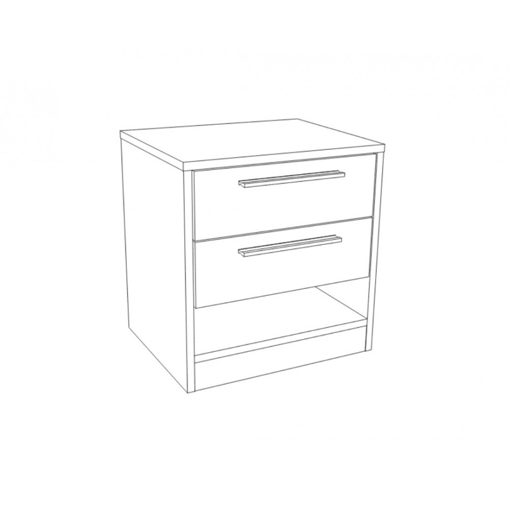 Κομοδίνο "KALIOPA" σε χρώμα φυσικό δρυς/λευκό 50x40x52,5