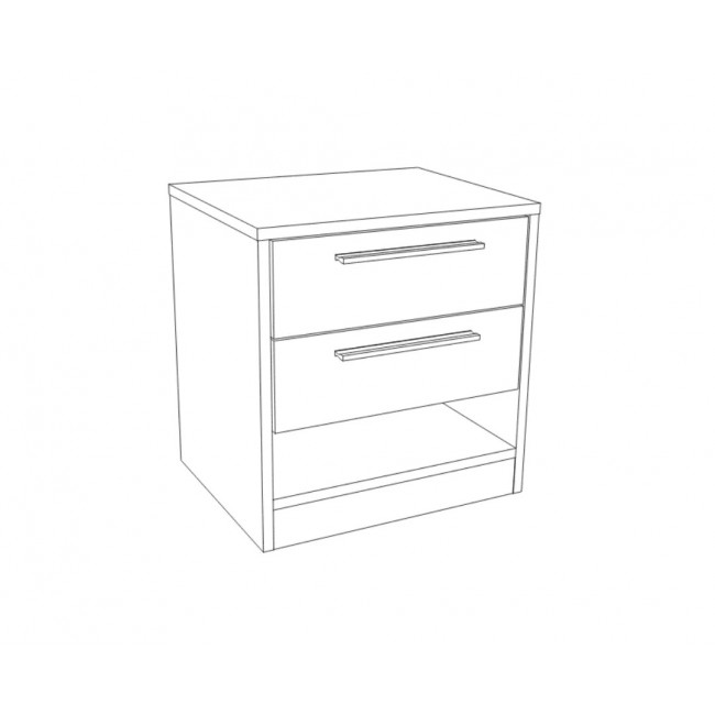 Κομοδίνο "KALIOPA" σε χρώμα φυσικό δρυς/λευκό 50x40x52,5