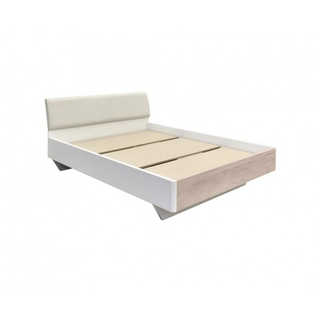 Κρεβάτι "KALIOPA" διπλό σε χρώμα δρυς/λευκό 168x219x92
