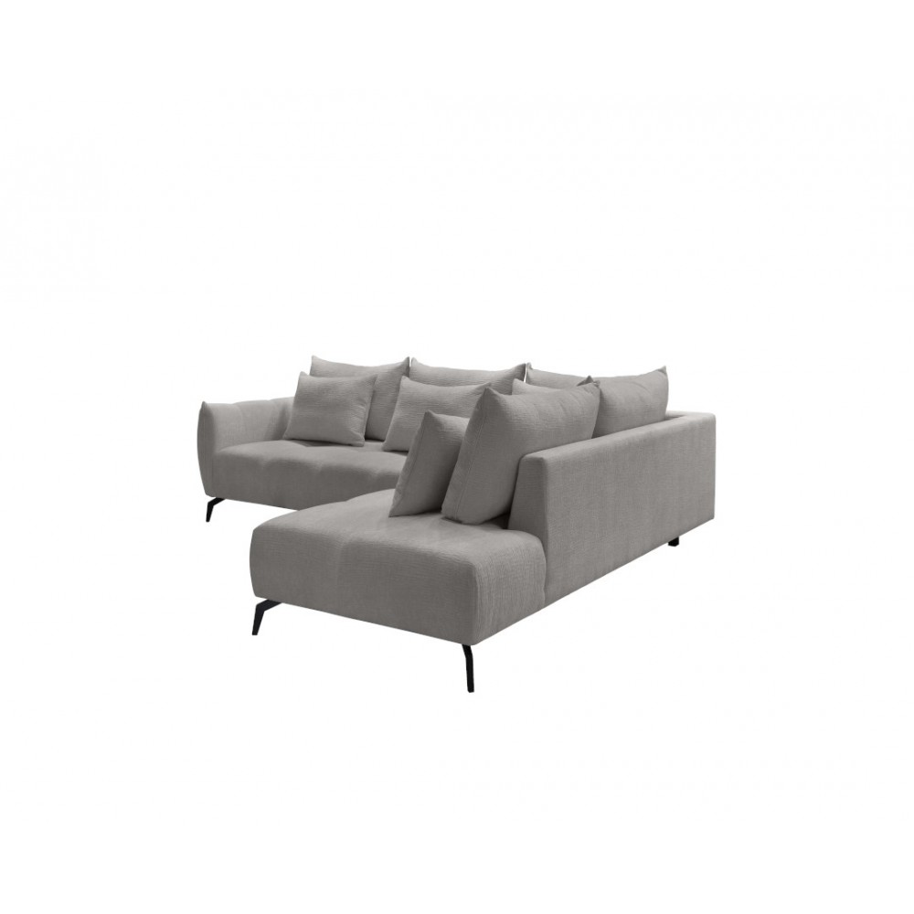 Γωνιακός καναπές "CASABLANCA" αριστερής φοράς από ύφασμα σε χρώμα γκρι 275x222x90