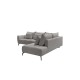 Γωνιακός καναπές "CASABLANCA" αριστερής φοράς από ύφασμα σε χρώμα γκρι 275x222x90