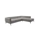 Γωνιακός καναπές "CASABLANCA" αριστερής φοράς από ύφασμα σε χρώμα γκρι 275x222x90