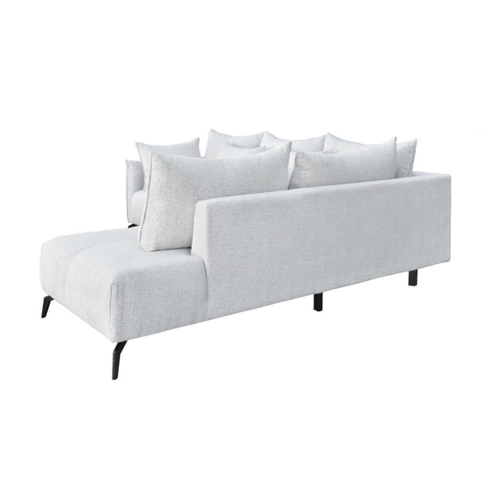 Γωνιακός καναπές "CASABLANCA" αριστερής φοράς από ύφασμα σε χρώμα λευκό 275x222x90