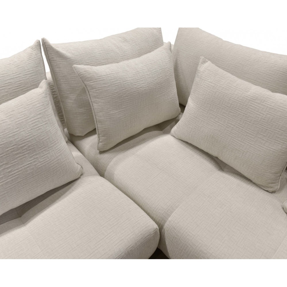 Γωνιακός καναπές "CASABLANCA" αριστερής φοράς από ύφασμα σε χρώμα μπεζ 275x222x90