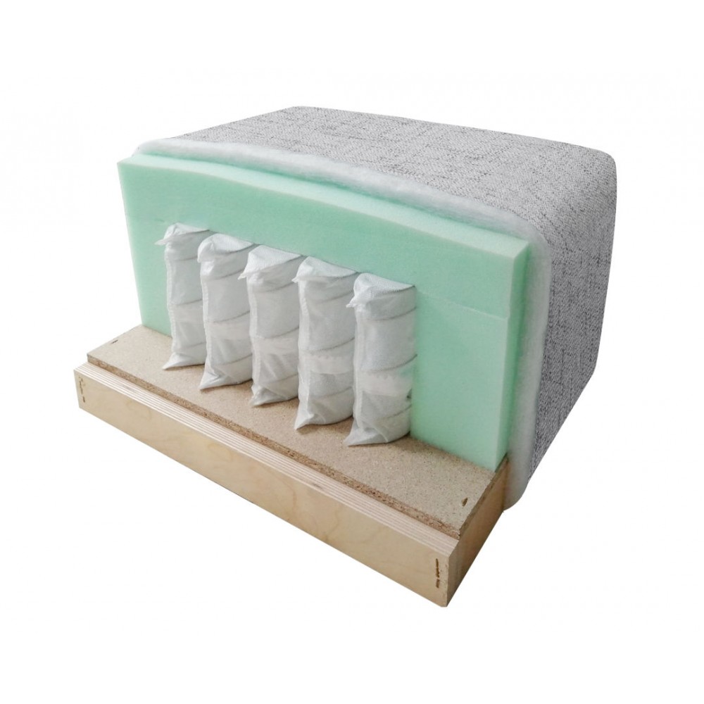 Γωνιακός καναπές "CASABLANCA" αριστερής φοράς από ύφασμα σε χρώμα μπεζ 275x222x90