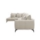 Γωνιακός καναπές "CASABLANCA" δεξιάς φοράς από ύφασμα σε χρώμα μπεζ 275x222x90