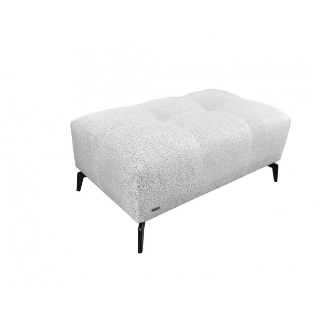 Ταμπουρέ "CASABLANCA" από ύφασμα σε χρώμα λευκό 102x64x45