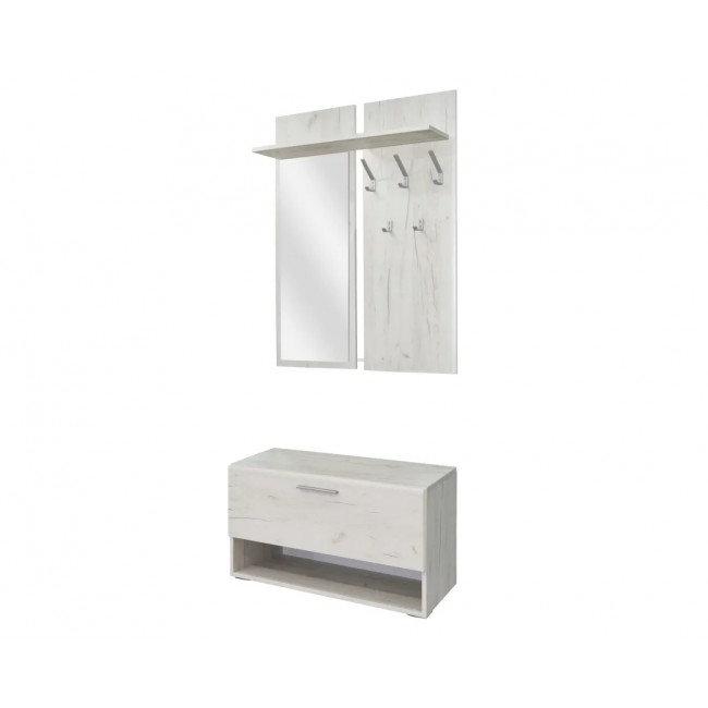 Σετ εισόδου "DONATELO" σε χρώμα δρυς πάγου 90x37x209