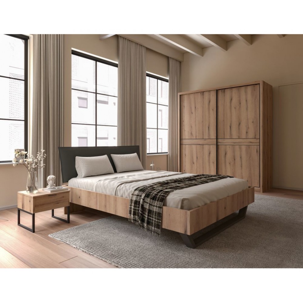 Ντουλάπα "DREAM" συρόμενη σε χρώμα artisan 200x67x220