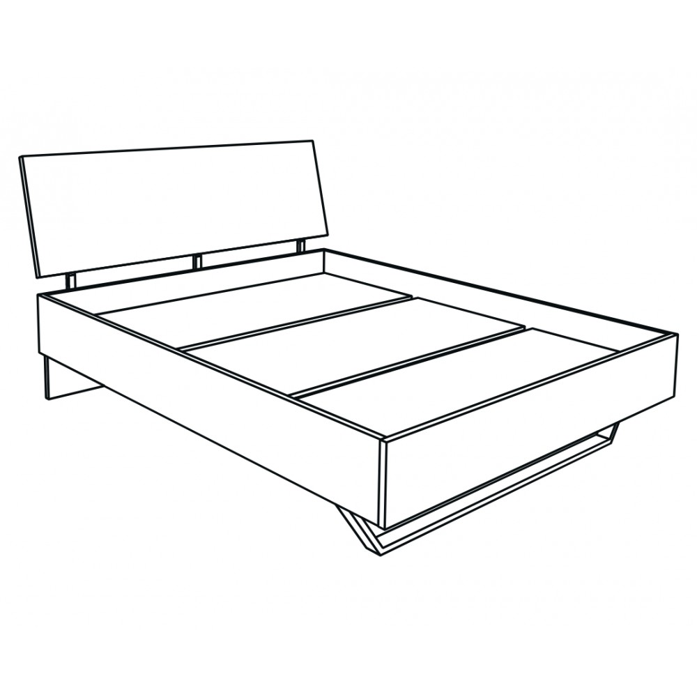 Κρεβάτι διπλό "DREAM" σε χρώμα λευκό/γκρι 160x200