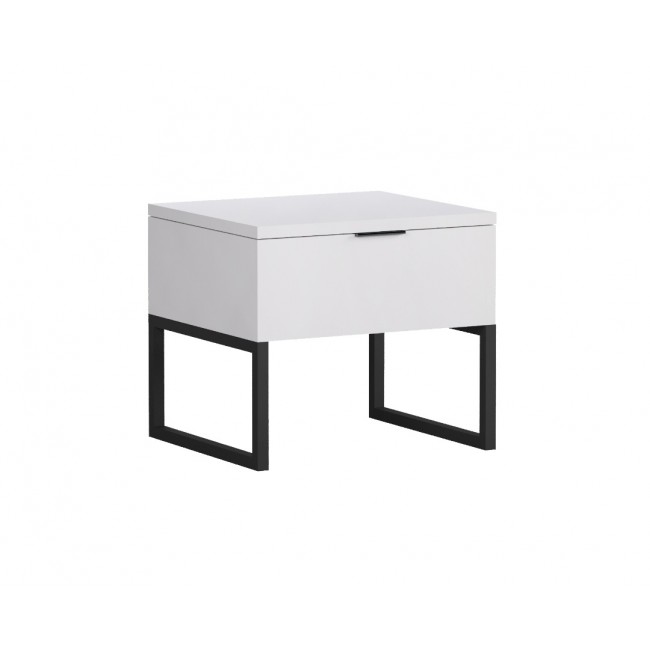 Κομοδίνο "DREAM" σε χρώμα λευκό/μαύρο 45x40x40