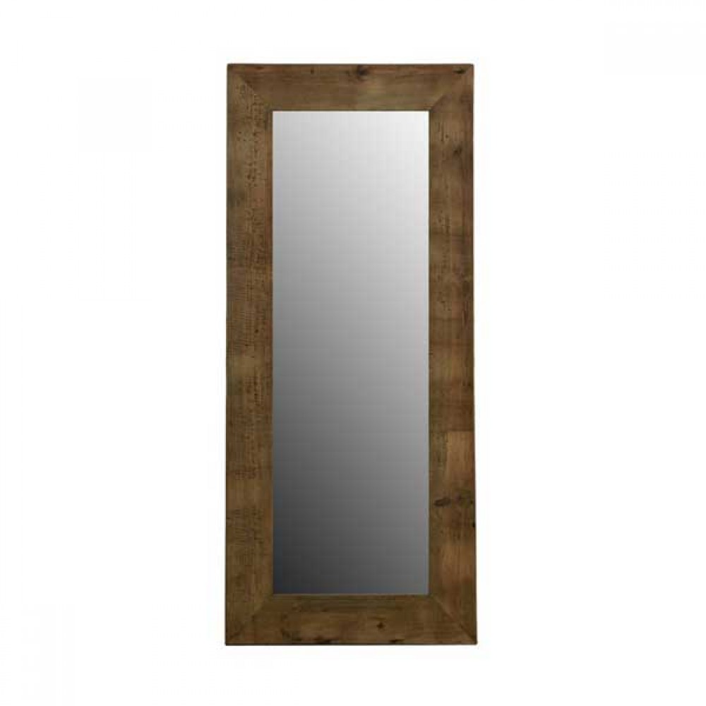 Καθρέφτης "MINIMAL" από ξύλο σε φυσικό χρώμα 80x5x180