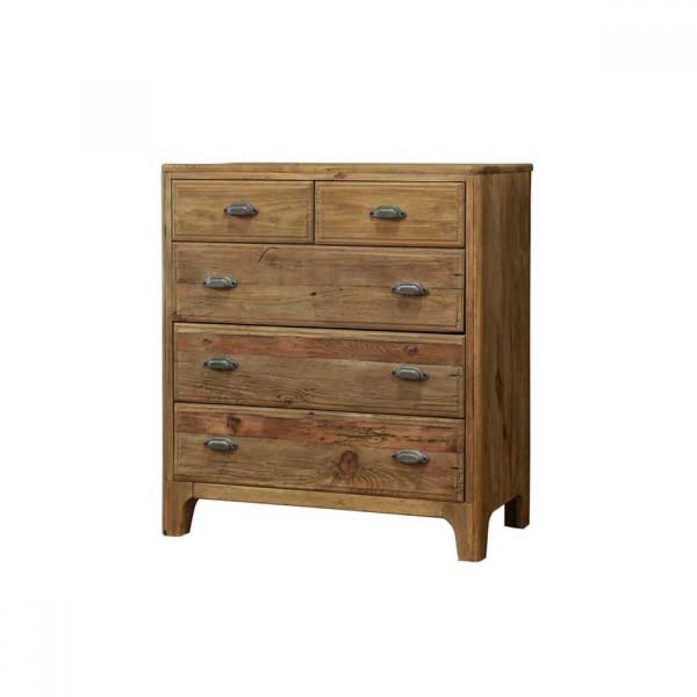 Συρταριέρα "VINTAGE" από ξύλο σε φυσικό χρώμα 90x48x100