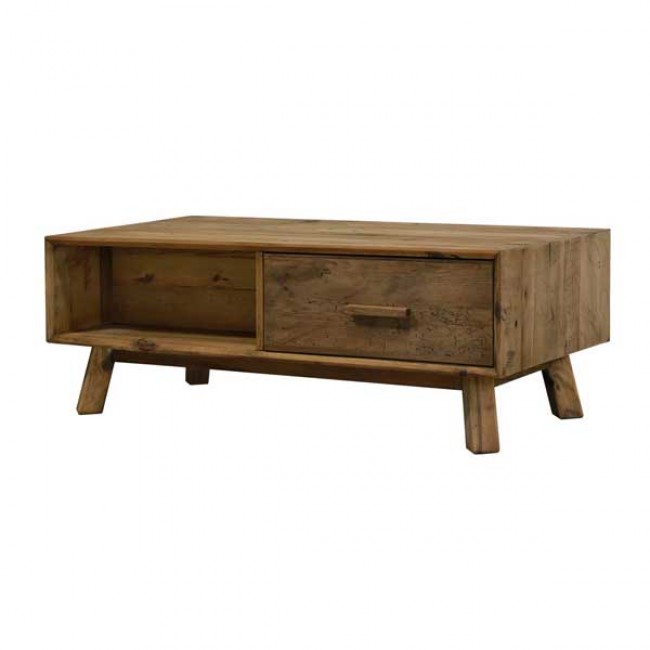 Τραπέζι σαλονιού "VINTAGE" από ξύλο σε φυσικό χρώμα 120x60x43