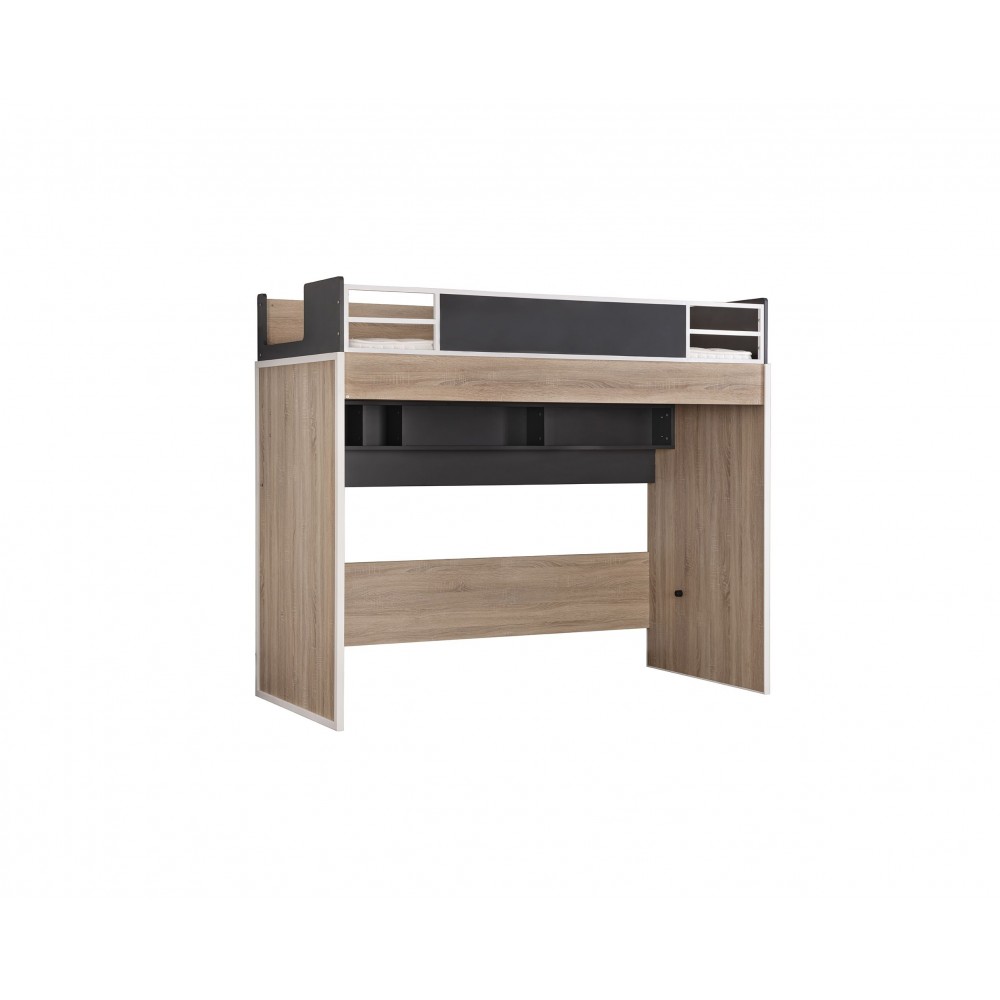 Κουκέτα σε μαύρο/φυσικό/λευκό χρώμα 212x98x180