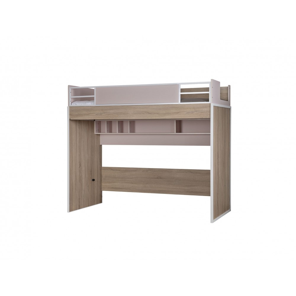 Κουκέτα σε λευκό/φυσικό/ροζ χρώμα 212x98x180