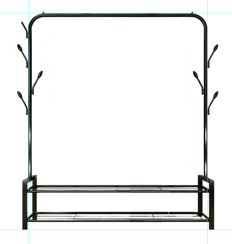 Κρεμάστρα ρούχων δαπέδου 120x36x160εκ χρ. μαυρο