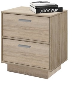 Κομοδίνο “BRIO” σε χρώμα σονόμα-γκρι 50x36x55