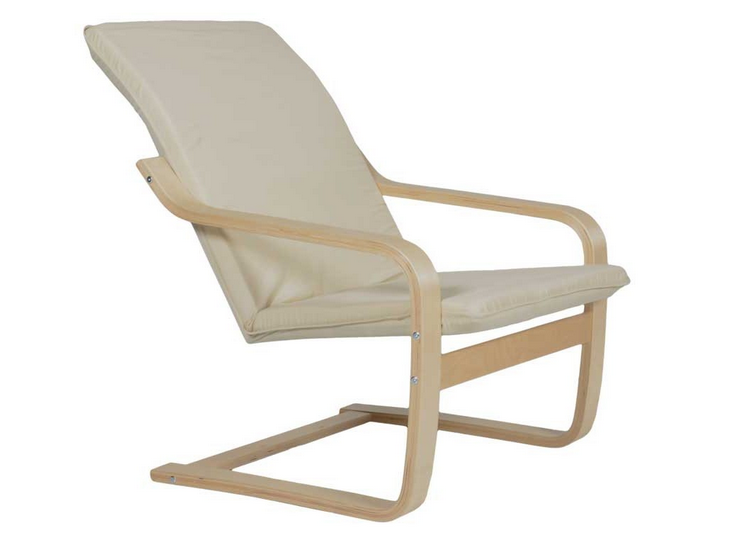 Πολυθρόνα «RELAX» υφασμάτινη σε χρώμα εκρού 67x78x95