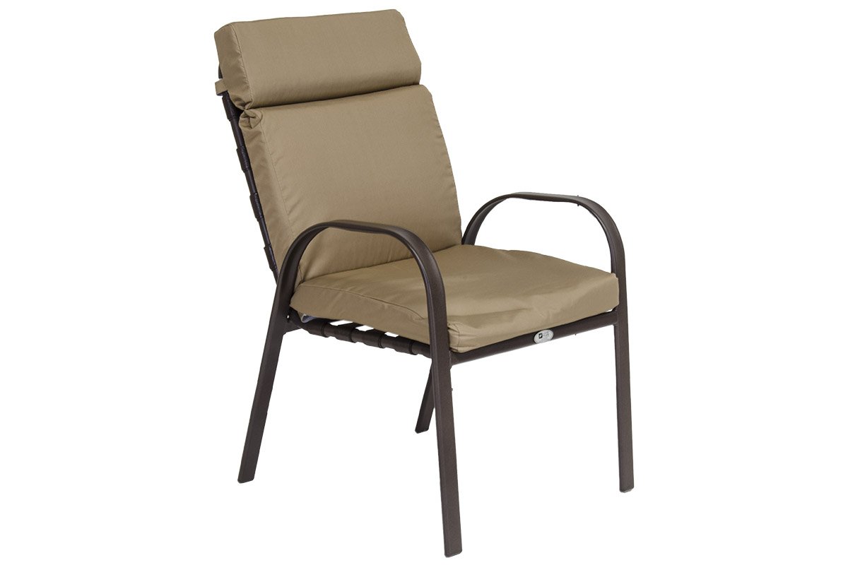 Πολυθρόνα «STELLA» μεταλλική σε χρώμα καφέ 72x57x92