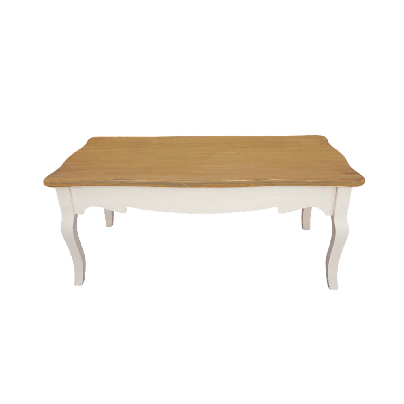 Τραπεζάκι σαλονιού «ROMANTIC» σε χρώμα antique cream-καφέ 105x55x45