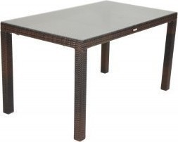 Τραπέζι “VIENNA” αλουμινίου-wicker σε χρώμα cappuccino 160x90x74