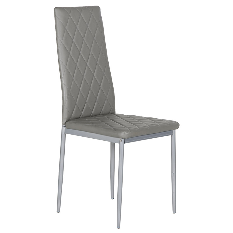 Καρέκλα “VIVA” από pvc σε γκρι χρώμα 52x43x96