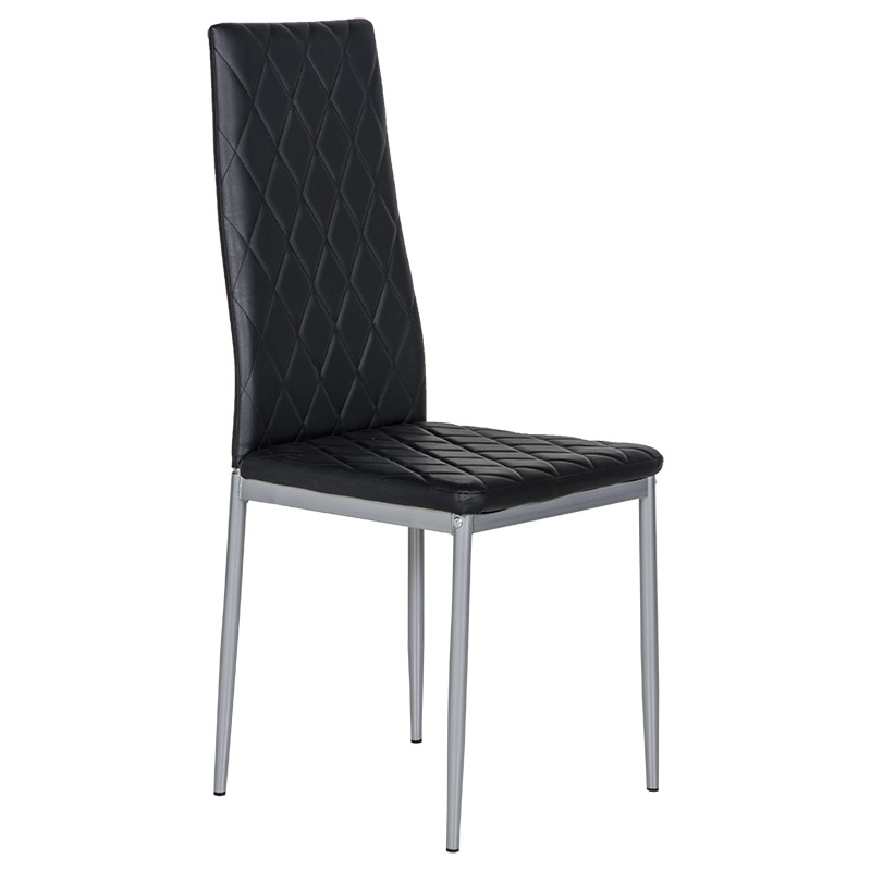 Καρέκλα «VIVA» από pvc σε μαύρο χρώμα 52x43x96