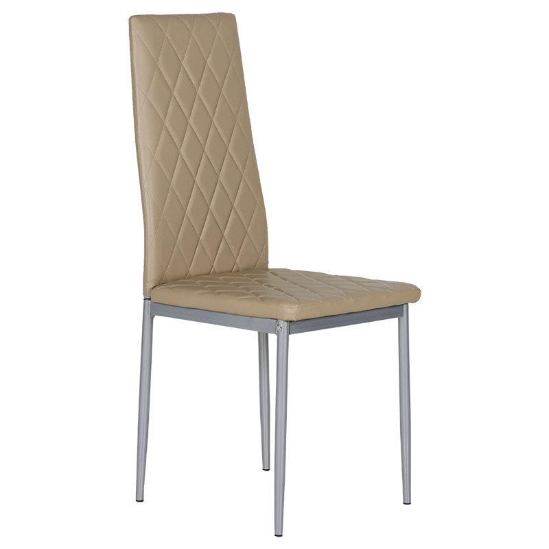 Καρέκλα «VIVA» από pvc σε cappuccino χρώμα 52x43x96