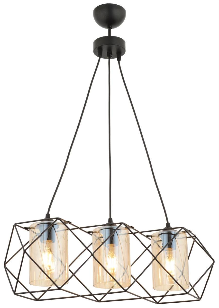 Φωτιστικό ράγα τρίφωτο “CRYSTAL” σε χρώμα μαύρο 55x20x80