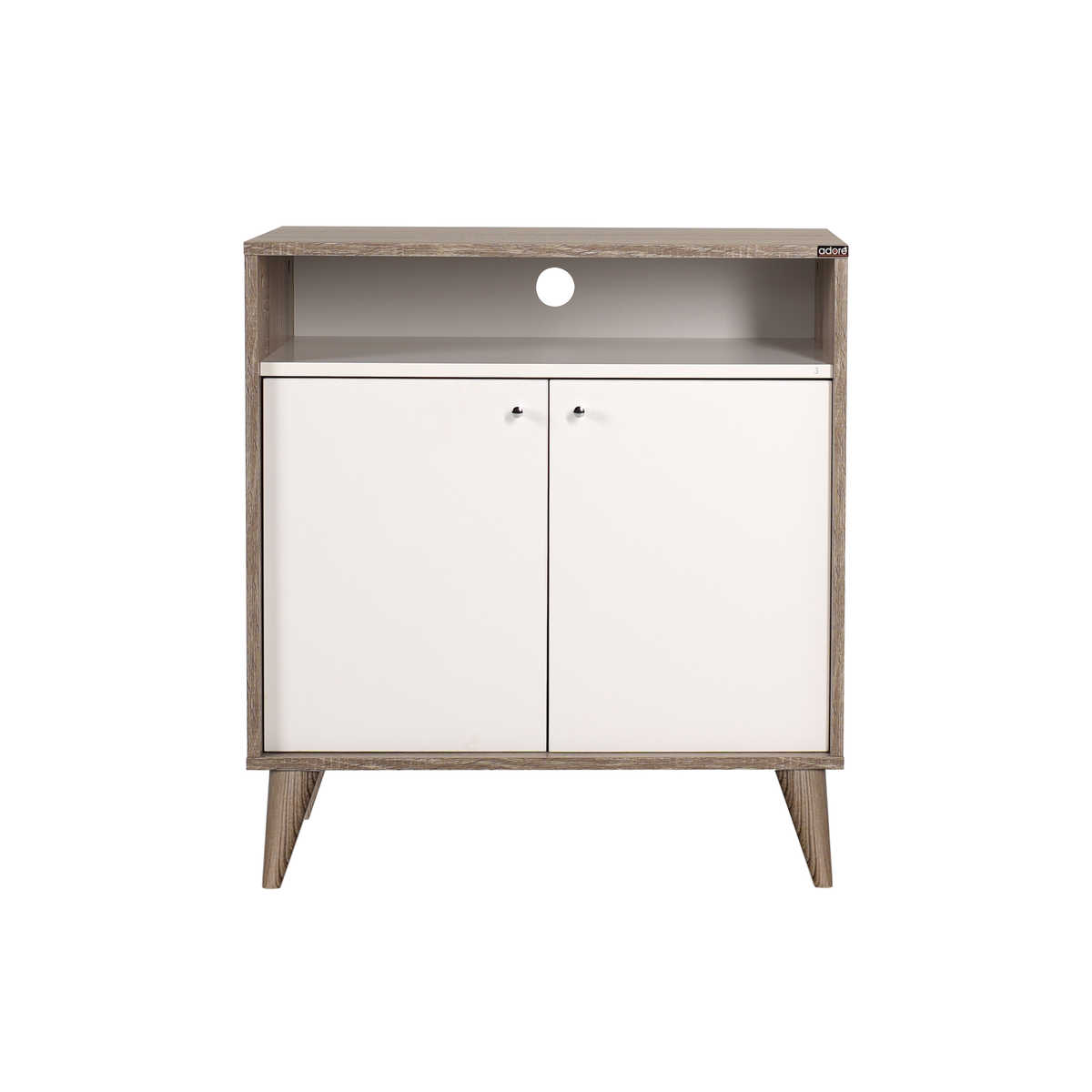 Ντουλάπι σε χρώμα latte-λευκό high gloss 72x40x79