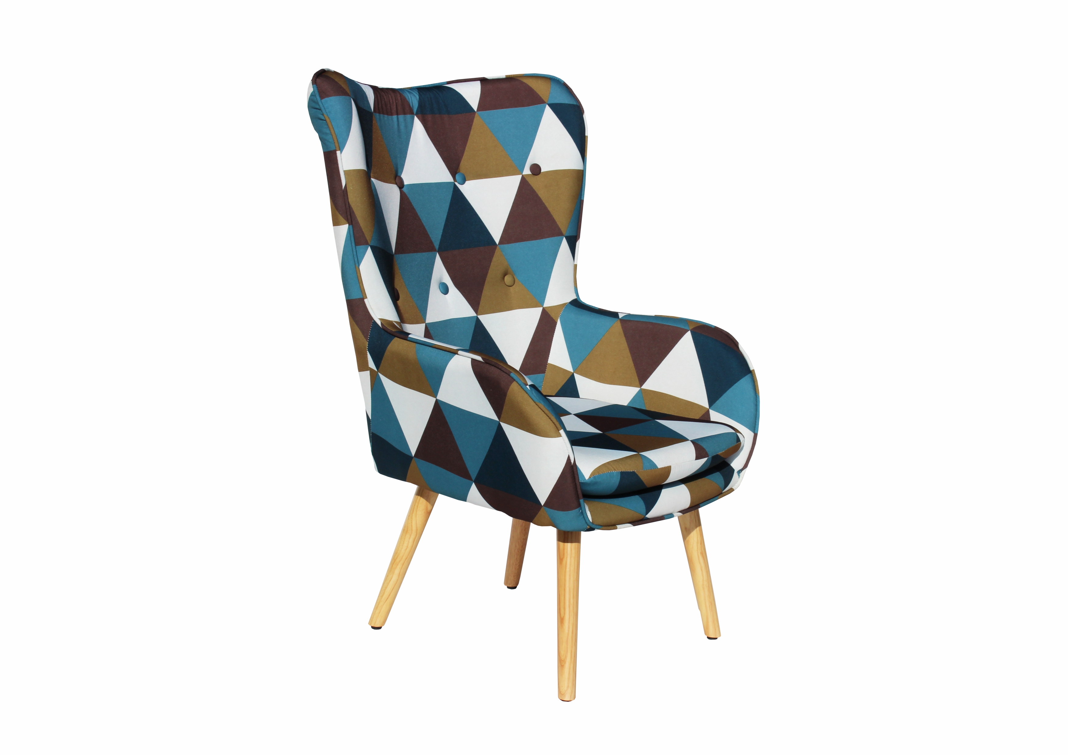 Πολυθρόνα «EMMA» από ύφασμα patchwork σε χρώμα πολύχρωμο 69x73x101