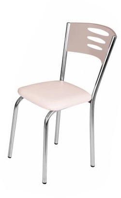 Καρέκλα “ROMINA” από MDF/μέταλλο σε χρώμα σονόμα 39x39x88