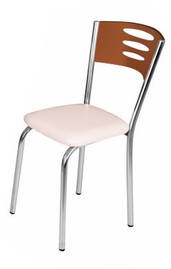 Καρέκλα “ROMINA” μεταλλική/mdf σε χρώμα καρυδί 39x39x88