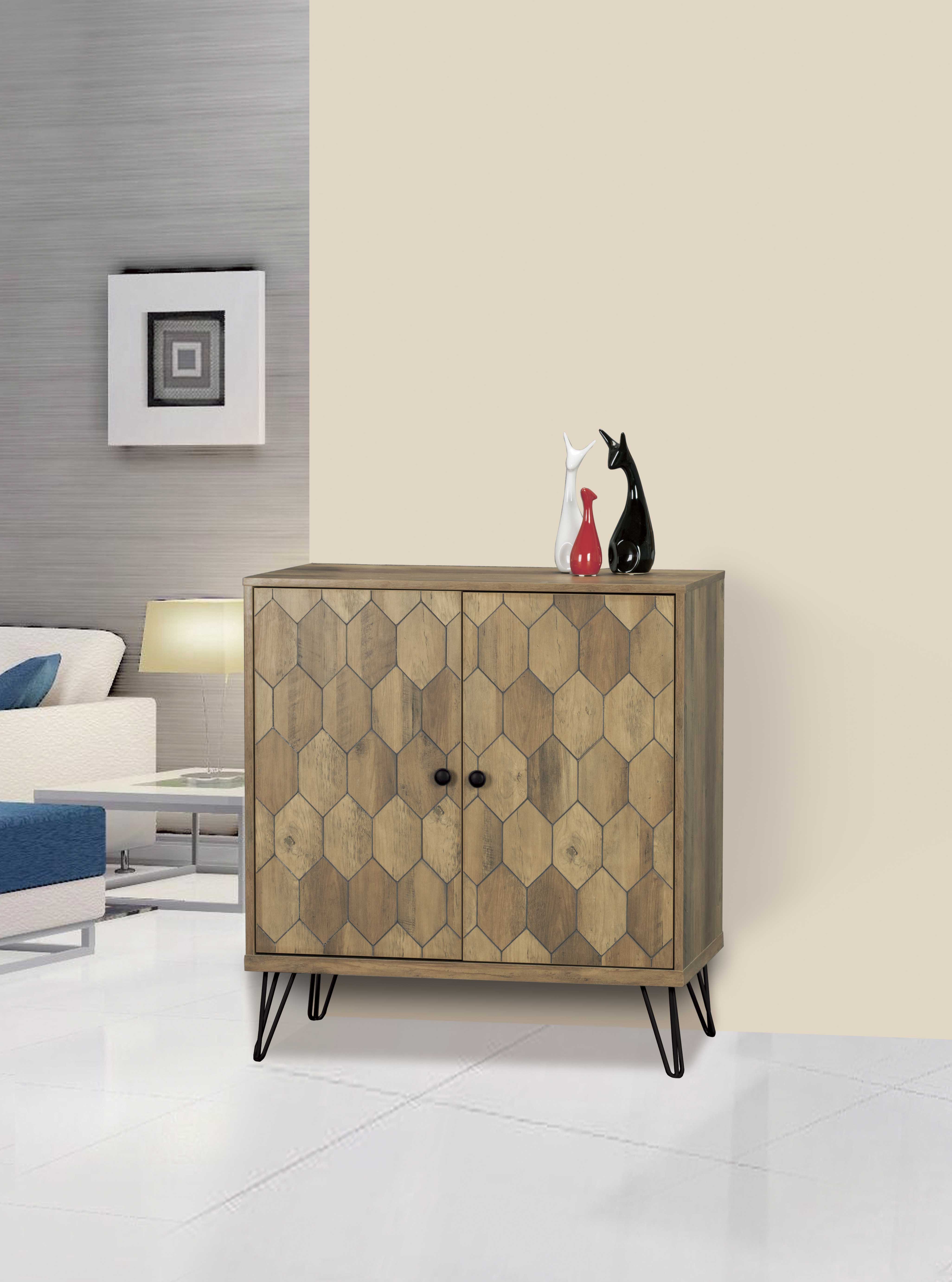 Μπουφές «FIDEL» σε χρώμα καφέ/μαύρο 80x39x87,5