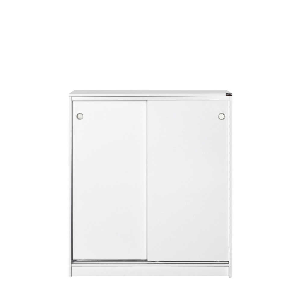 Παπουτσοθήκη-ντουλάπι σε χρώμα λευκό high gloss 91x37x105
