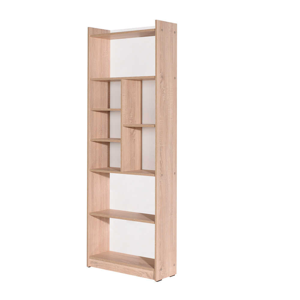 Βιβλιοθήκη με 7 ράφια σε χρώμα σονόμα 64x25x183