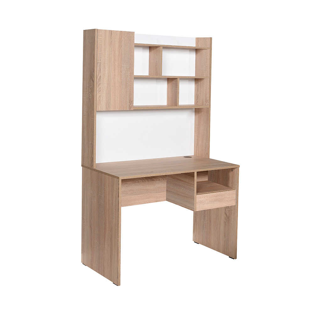 Γραφείο-βιβλιοθήκη σε χρώμα σονόμα 121x63x182