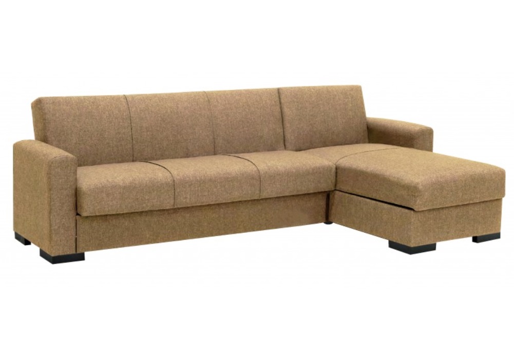Καναπές γωνιακός "CLARK" υφασμάτινος σε χρώμα μπεζ 270x165x84