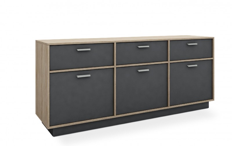 Μπουφές “CAPRI” σε χρώμα σονόμα/ανθρακί 180x45x77