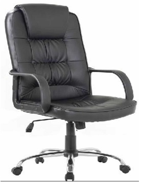Πολυθρόνα “MANAGER” από PU σε χρώμα μαύρο 63x68x110/120
