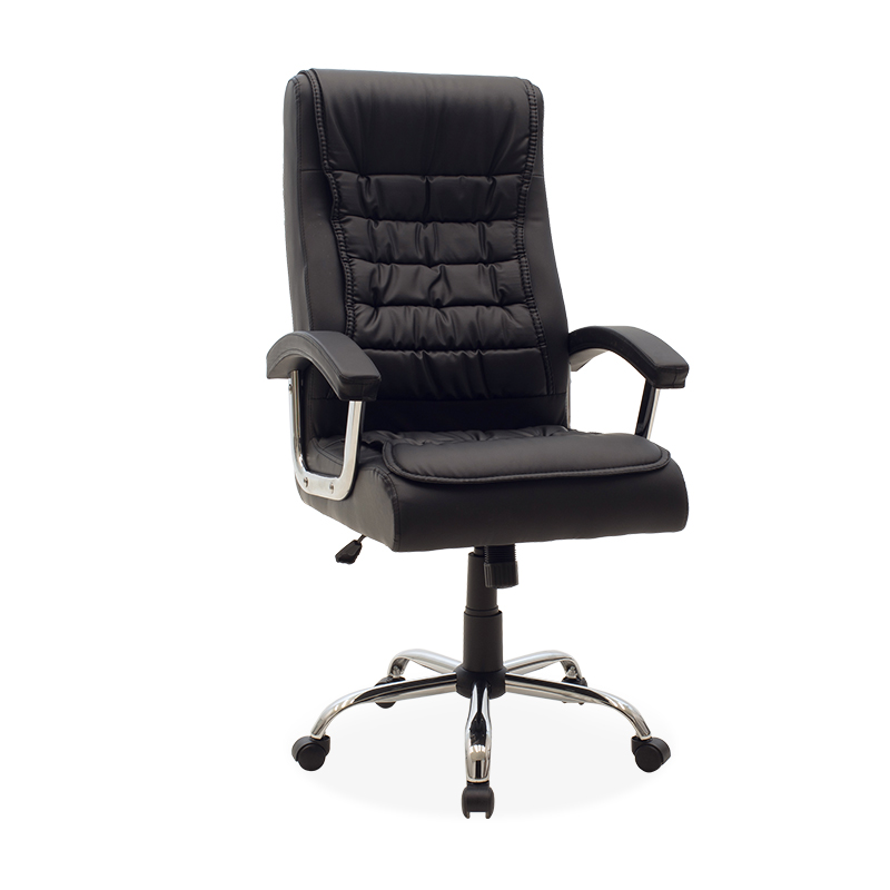 Πολυθρόνα “MANAGER” από μέταλλο/PU σε χρώμα μαύρο 64x72x114-124